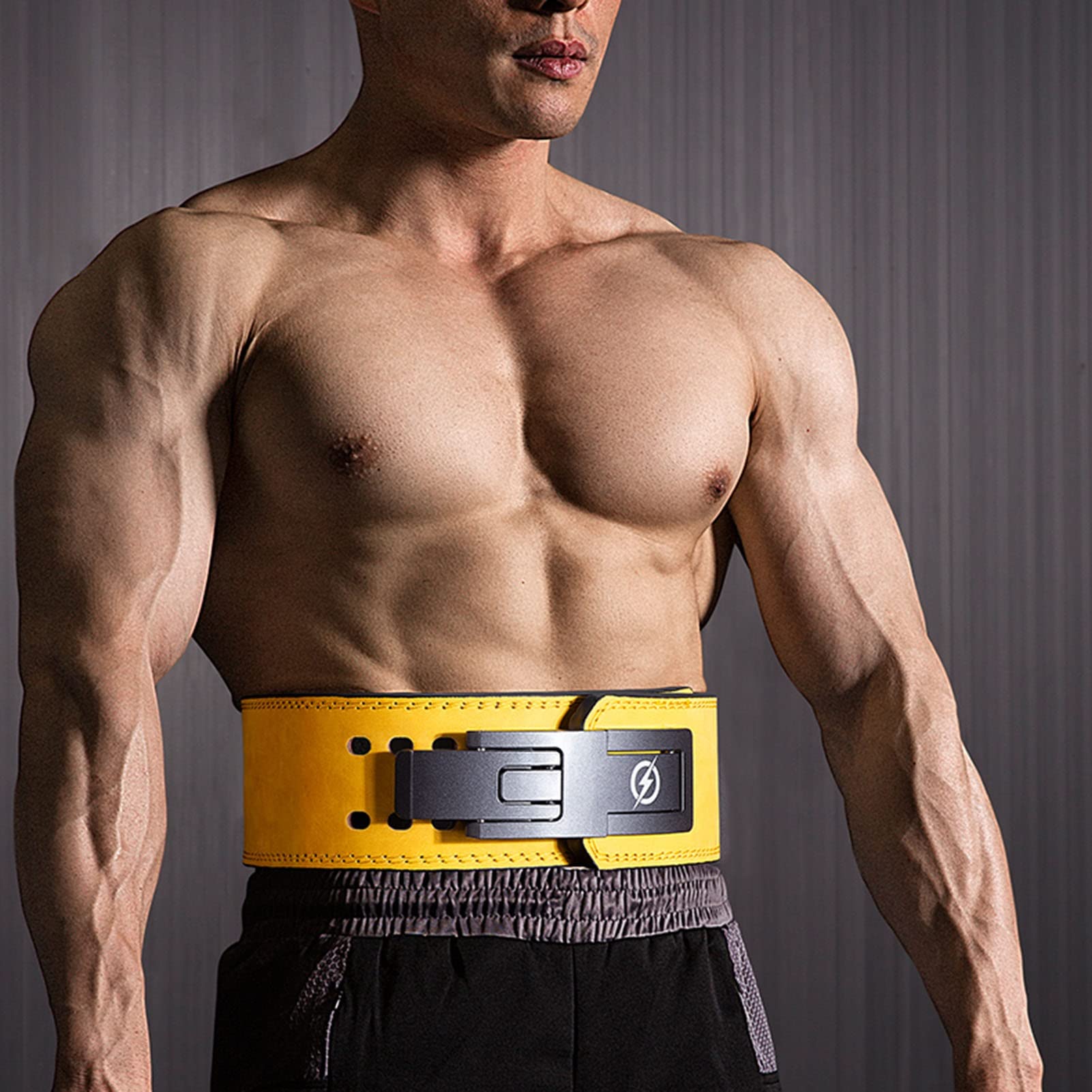 Amazon | ウェイトリフティングベルト レザー メンズ ジムベルト